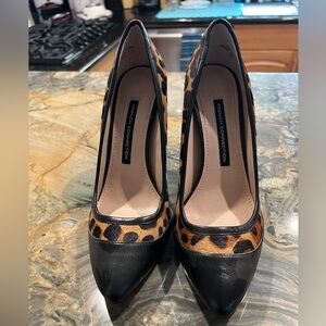 French connection leopard heels size 38.5